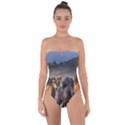 Horses Stampede Nature Running Tie Back One Piece Swimsuit View1