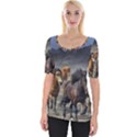 Horses Stampede Nature Running Wide Neckline Tee View1