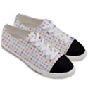 Blue Pink Yellow Eggs On White Women s Low Top Canvas Sneakers View3