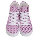 Teal White Eggs On Pink Kid s Hi-Top Skate Sneakers View1