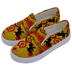 Green Sun Kids  Canvas Slip Ons by MRTACPANS