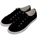 Black And White Grid Pattern Men s Low Top Canvas Sneakers View2