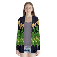  St  Patricks Day  Drape Collar Cardigan by Valentinaart