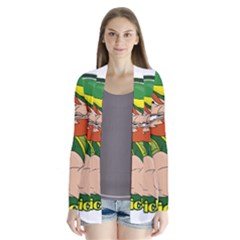 St  Patricks Day Drape Collar Cardigan by Valentinaart