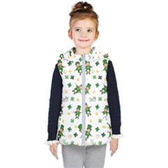 St Patricks Day Pattern Kid s Puffer Vest by Valentinaart