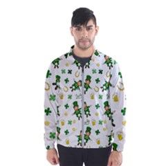St Patricks Day Pattern Wind Breaker (men) by Valentinaart