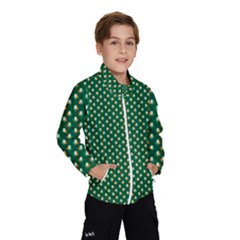 Irish Flag Green White Orange On Green St  Patrick s Day Ireland Wind Breaker (kids) by PodArtist