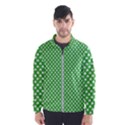White Heart-Shaped Clover on Green St. Patrick s Day Wind Breaker (Men) View1