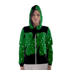 Sparkly Clover Hooded Wind Breaker (women) by Valentinaart