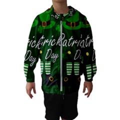 St Patricks Leprechaun Hooded Wind Breaker (kids) by Valentinaart
