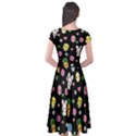 Easter Kawaii Pattern Cap Sleeve Wrap Front Dress View2
