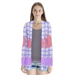 Easter Patches  Drape Collar Cardigan by Valentinaart