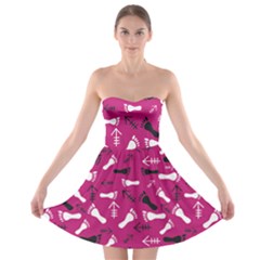 Hot Pink Strapless Bra Top Dress by HASHHAB