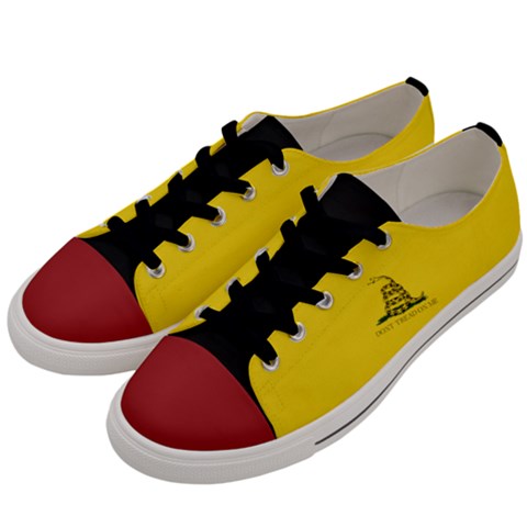 Gadsden Flag Don t Tread On Me Men s Low Top Canvas Sneakers