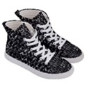 Antique Roman Typographic Pattern Women s Hi-Top Skate Sneakers View3