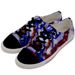 Flag Usa United States Of America Images Independence Day Men s Low Top Canvas Sneakers by Sapixe