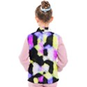 Watercolors shapes on a black background                            Kid s Puffer Vest View2