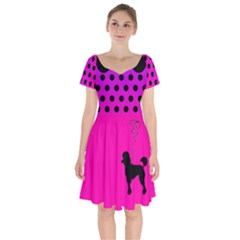 Ghost Gear   Ombre Poodle   Short Sleeve Bardot Dress by GhostGear