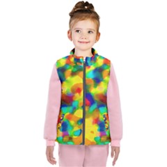 Colorful Watercolors Texture                              Kid s Puffer Vest by LalyLauraFLM