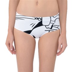 Dog Leash Lead Running Animal Mid-waist Bikini Bottoms by Nexatart