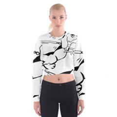 Dog Leash Lead Running Animal Cropped Sweatshirt by Nexatart