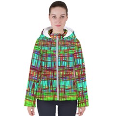 Scratched Texture                                    Women s Hooded Puffer Jacket by LalyLauraFLM