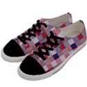 USA Americana Patchwork Red White & Blue Quilt Men s Low Top Canvas Sneakers View2