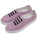 USA Flag Red and Flag Blue Narrow Thin Stripes  Women s Classic Low Top Sneakers View2