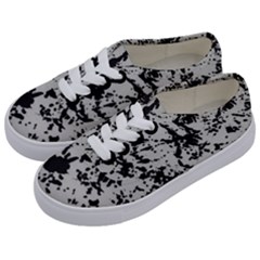 Fabric Texture Painted White Soft Kids  Classic Low Top Sneakers by Sapixe