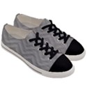 White Fabric Pattern Textile Men s Low Top Canvas Sneakers View3