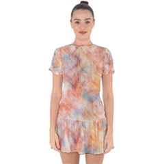 Wallpaper Design Abstract Drop Hem Mini Chiffon Dress by Nexatart