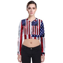 American Usa Flag Vertical Bomber Jacket by FunnyCow