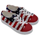 American Usa Flag Vertical Kids  Low Top Canvas Sneakers View3