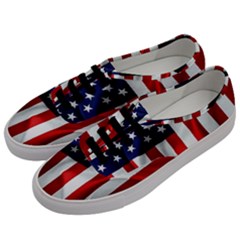 American Usa Flag Vertical Men s Classic Low Top Sneakers by FunnyCow