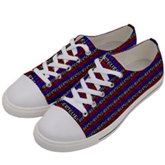French Revolution Typographic Pattern Design 2 Women s Low Top Canvas Sneakers by dflcprints