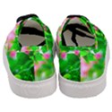 Green Birch Leaves, Pink Flowers Women s Classic Low Top Sneakers View4