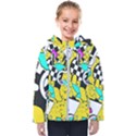 Shapes on a yellow background                                        Kids  Hooded Puffer Jacket View1