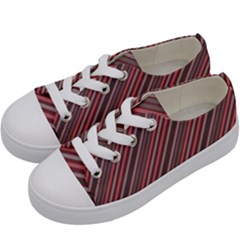 Brownish Diagonal Lines Kids  Low Top Canvas Sneakers by snowwhitegirl