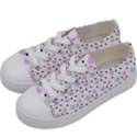Hearts And Star Dot White Kids  Low Top Canvas Sneakers View2