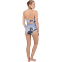 Wonderful Wild Fantasy Horse On The Beach Scallop Top Cut Out Swimsuit View2