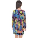 Paint brushes on a black background                                        Long Sleeve Chiffon Shift Dress View2