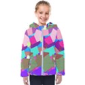 Colorful squares                                                 Kids  Hooded Puffer Jacket View1