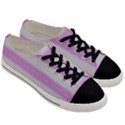 Bold Stripes Soft Pink Pattern Men s Low Top Canvas Sneakers View3