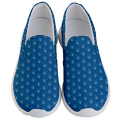 Quebec French Royal Fleur De Lys Elegant Pattern Blue Blue Quebec Fleur De Lys Pattern Blue Men s Lightweight Slip Ons by Quebec