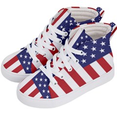 Us Flag Stars And Stripes Maga Kid s Hi-top Skate Sneakers by snek