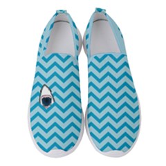 Chevron Shark Pattern Women s Slip On Sneakers by emilyzragz