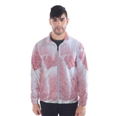 Tulip Red And White Pen Drawing Windbreaker (men) by picsaspassion