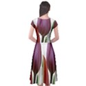 Tulips bouquet Cap Sleeve Wrap Front Dress View2