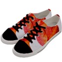 Red Tulip, watercolor art Men s Low Top Canvas Sneakers View2