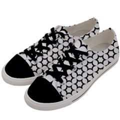 Pattern Star Repeating Black White Men s Low Top Canvas Sneakers by Pakrebo